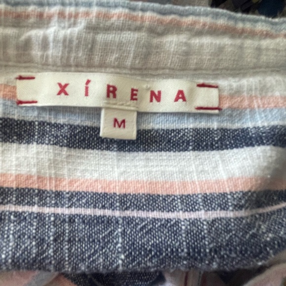 Xirena | Emersyn 100% Cotton Drawstring Waist Resort Beach Stripe Dress‎ medium - Picture 4 of 6